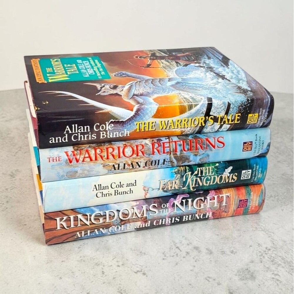 Lot 4 Far Kingdoms Allan Cole & Chris Bunch HC 1st Ed Dust Jacket Fantasy Set